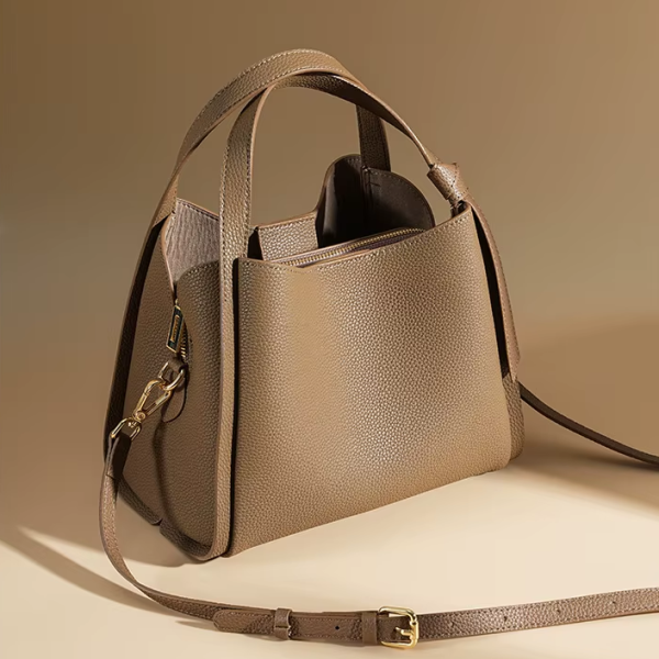 Women’s Leather Bucket Bag – Minimalist Shoulder bag