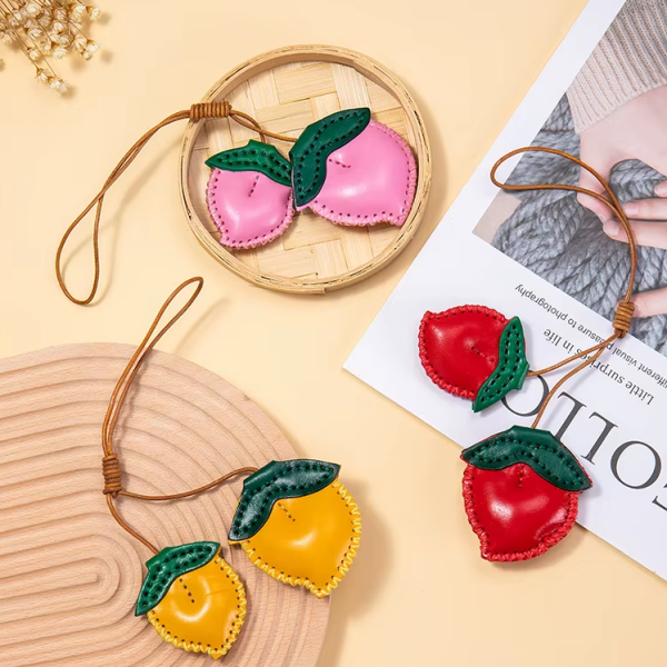 Handmade Authentic Cow Leather Bag Pendant
