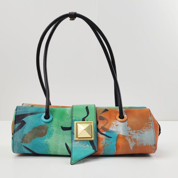 Custom genuine Leather Purse Hand painted