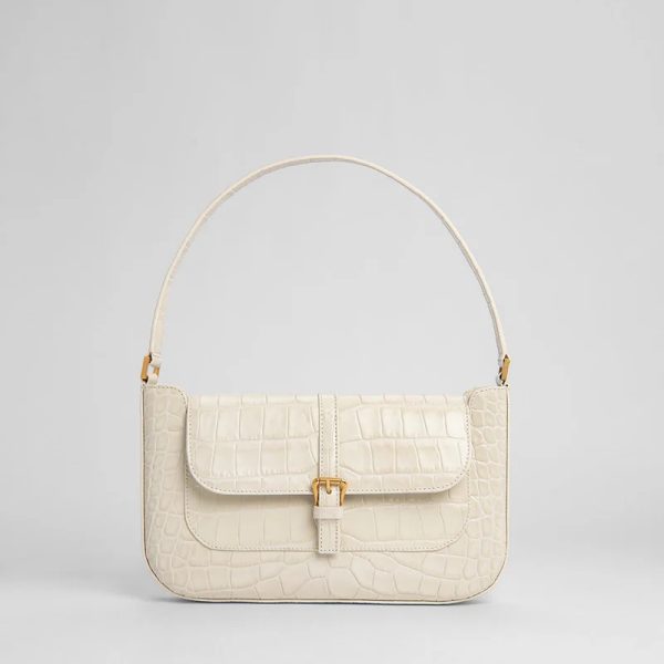 Women&#8217;s Croc-Embossed Shoulder Bag