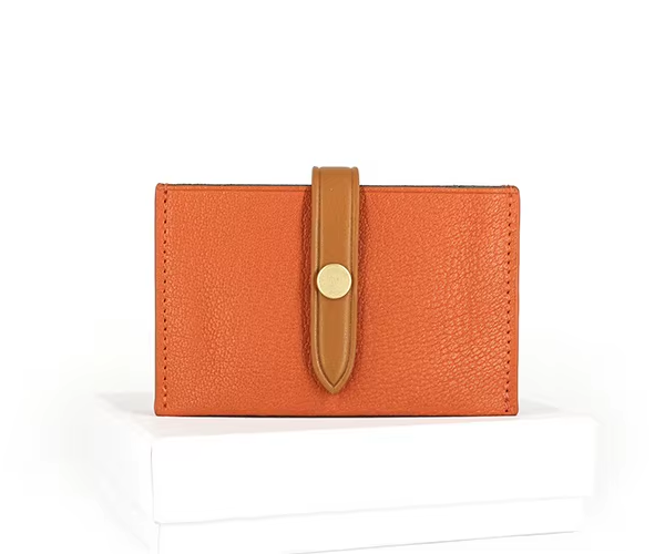 Customized Top layer leather  multifunctional ladies zipper  wallet