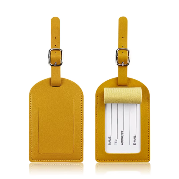Customized soft synthetic leather name luggage tags are the most popular with buckle luggage tags