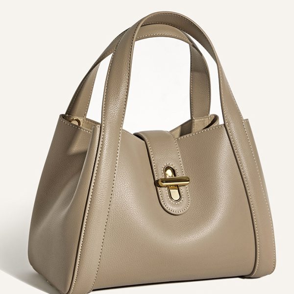 Lychee Texture Genuine Leather Bags for Women